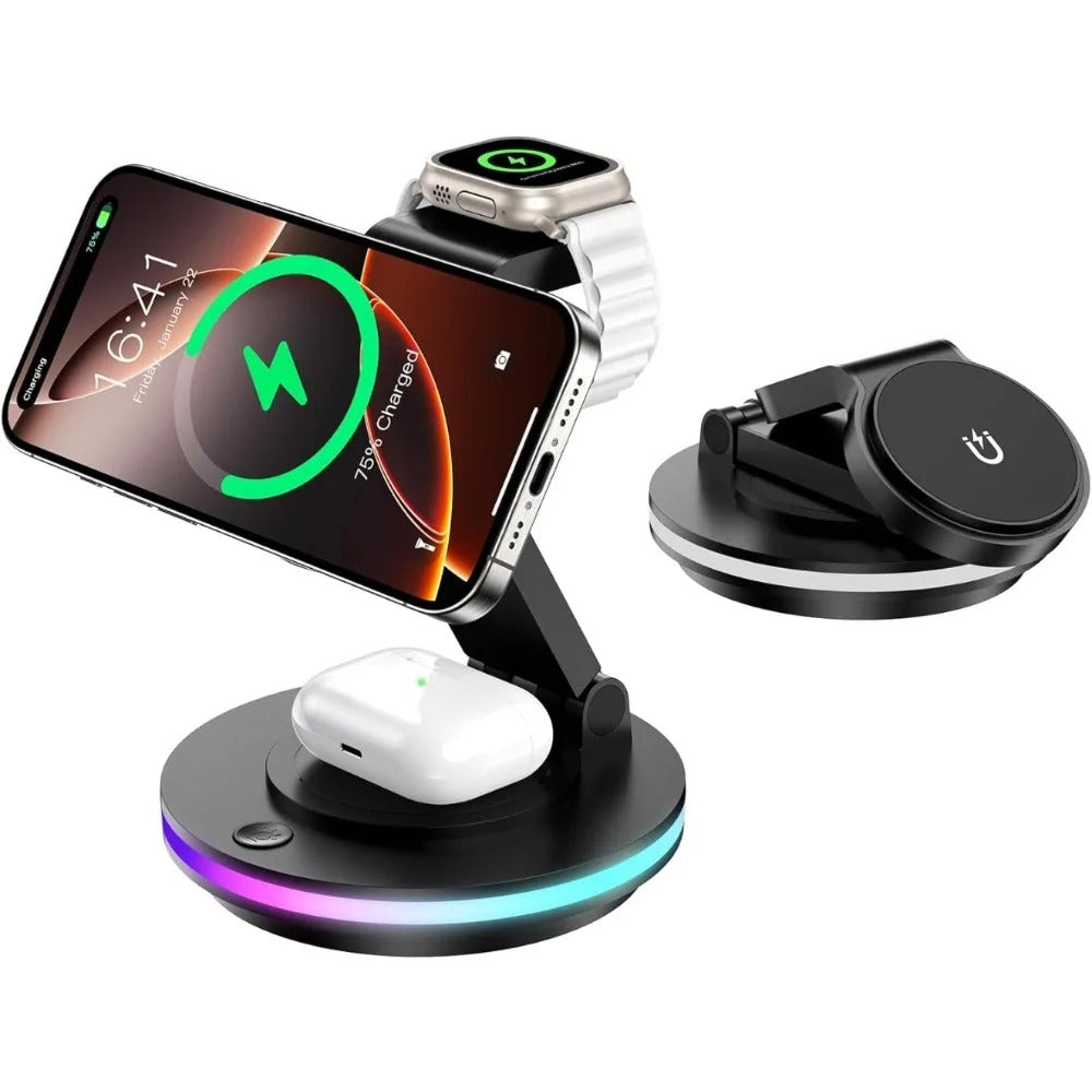 Wireless Charging Station for iPhone 15/14/13/12 iWatch Airpods