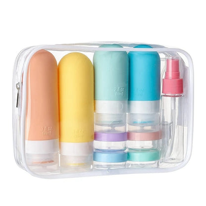 Portable Silicone Travel Bottles Set - Squeezable, Leak Proof, TSA-Approved For Toiletries