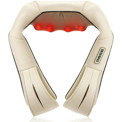 Nekteck Shiatsu Back Shoulder and Neck Massager 3D Electric Full Body Massager with Heat Deep Tissue Kneading Pillow Massage